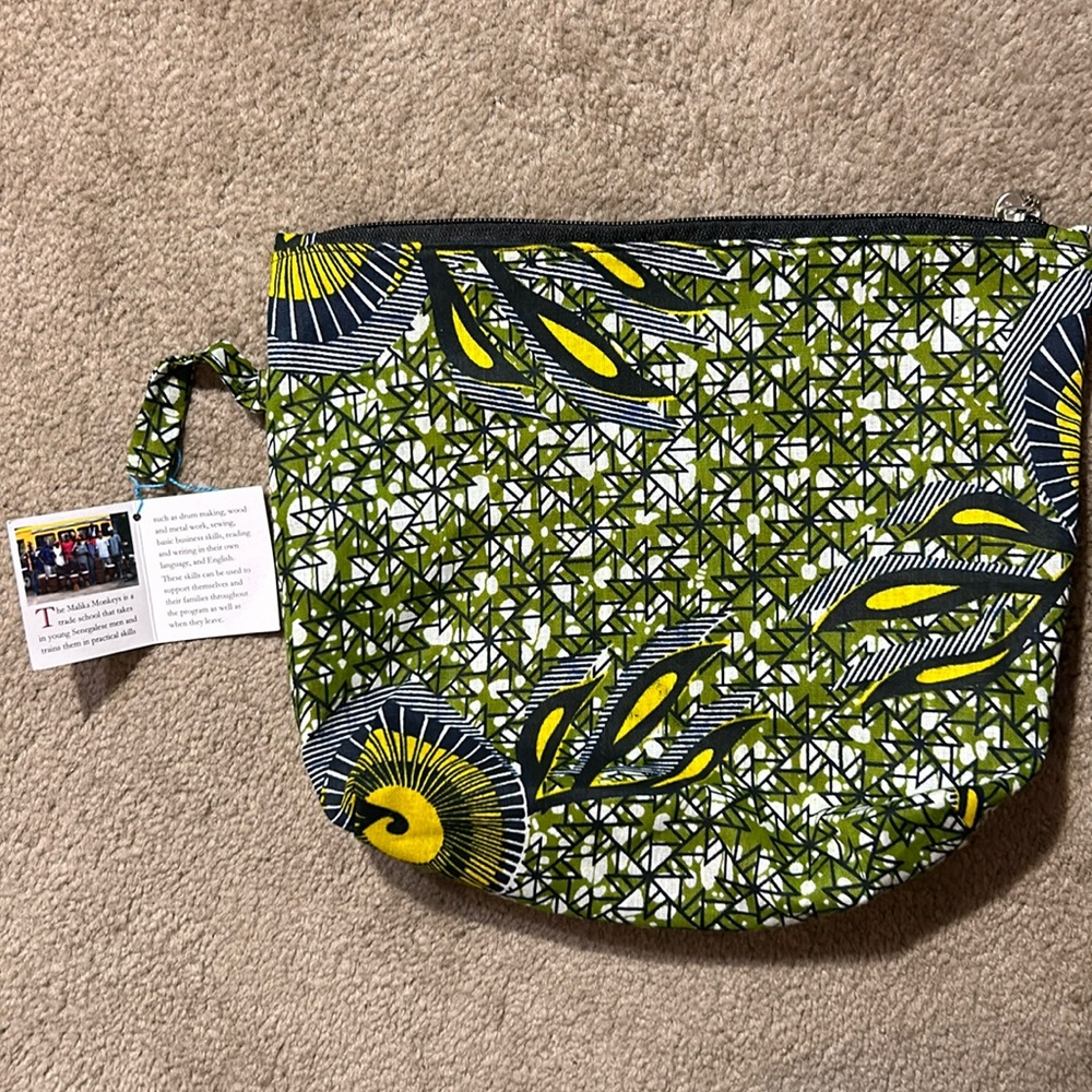 African Print Zip Bag